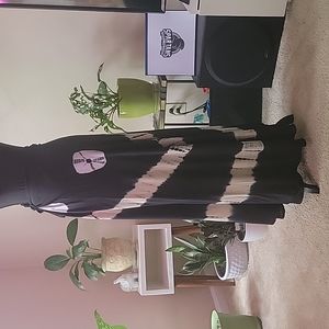 Neelam Maxi Wrap Skirt Women's One Size Black & Tan Tye Dye